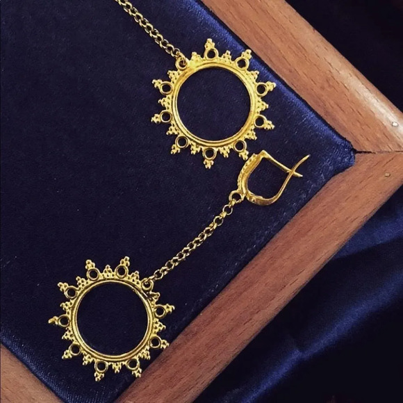 “SUN” Gold plated 925 silver earrings. - Picture 8 of 9